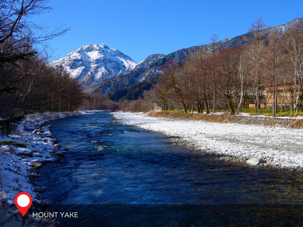 Mount Yake seen from Azusa River, Mount Yake, Mountains In Japan, Japan
