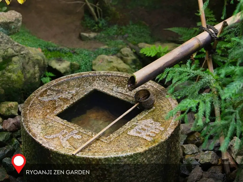 Ryoanji Zen Garden Water Basin, Kyoto, Japan