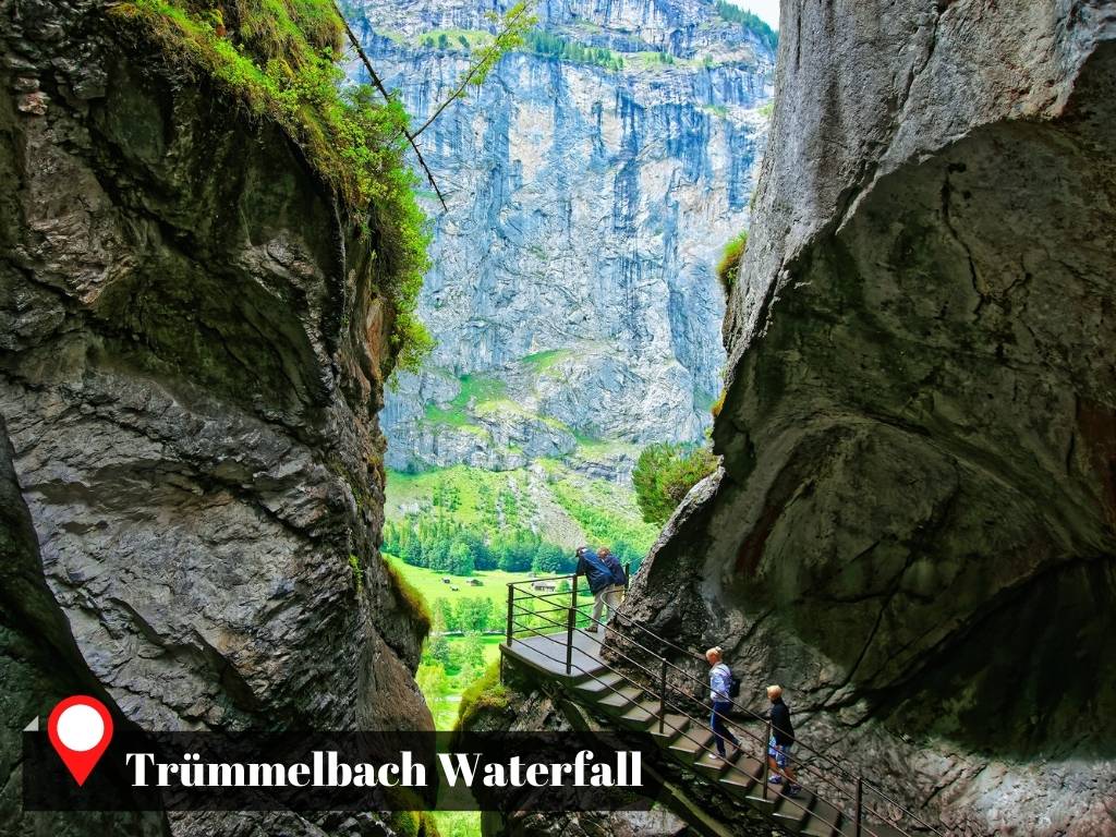 Valley's viewpoint from Trummelbach waterfalls, Lauterbrunnen, Switzerland