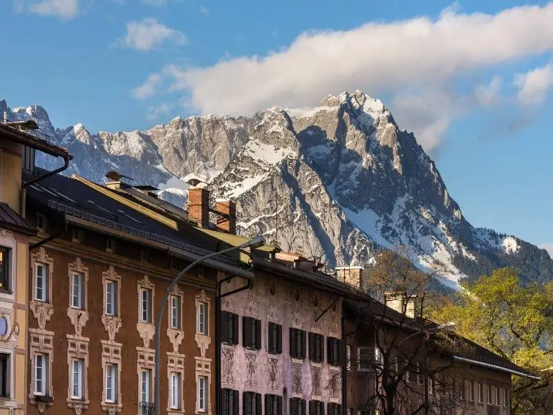 View from the town of Garmisch-Partenkirchen
