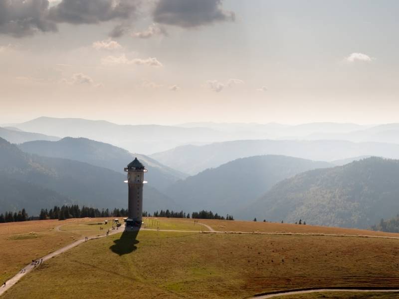 Scenic afternoon in Feldberg Tower, Black Forest Germany