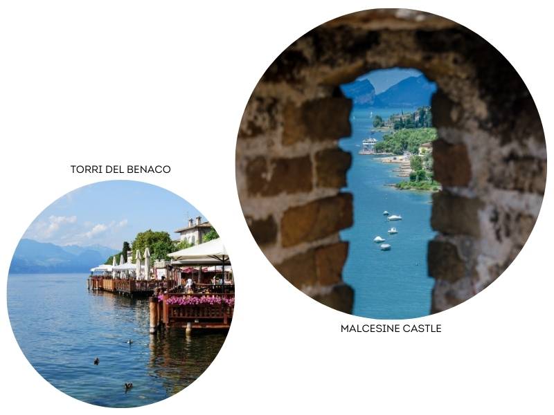 Instagrammable spots in lake Garda: torri del benaco, malcesine castle