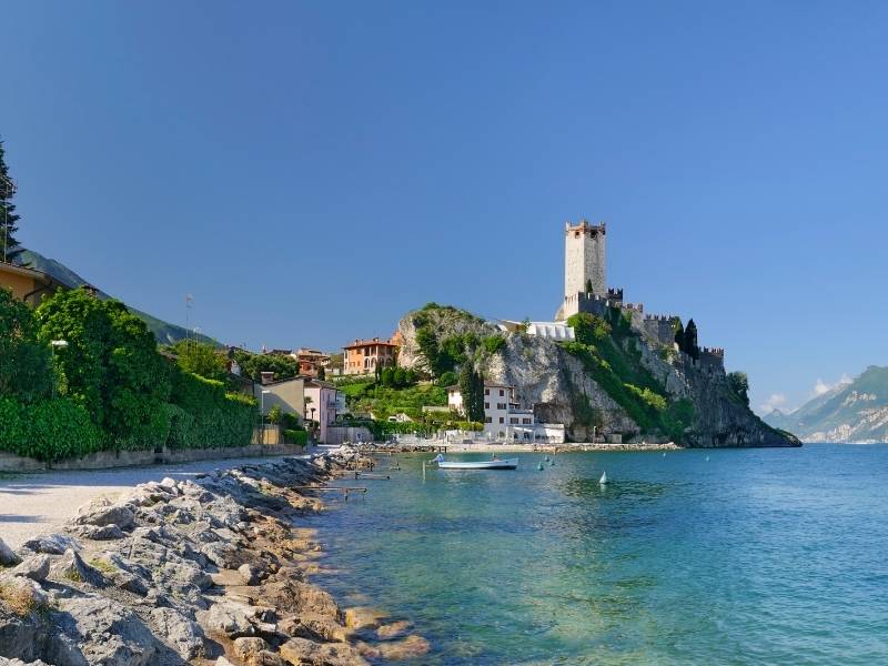 View of Malcesine Castle from Paina Beach