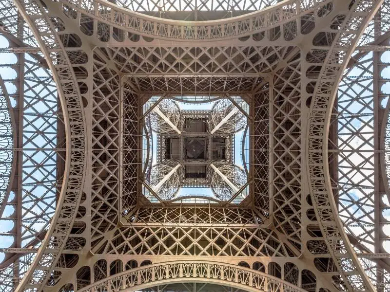 What makes Paris worth visiting - Eiffel tower architecture (seen from below)