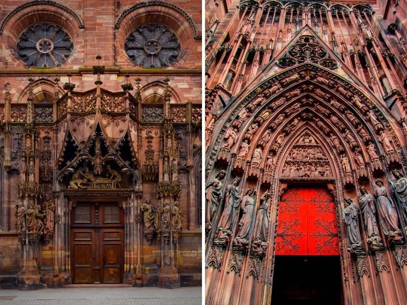 Portals of the cathedral, Grande île, Strasbourg, France
