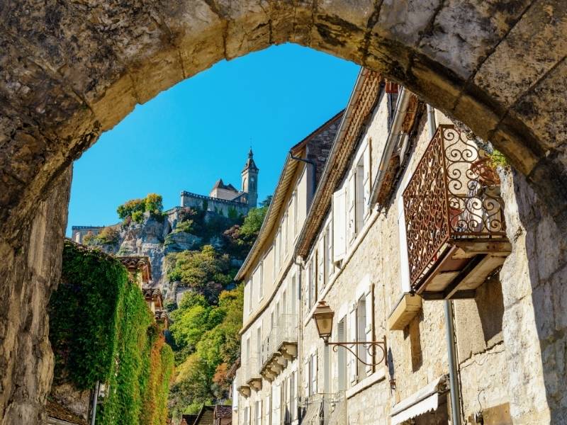 Rocamadour, France - View from the main street of the village