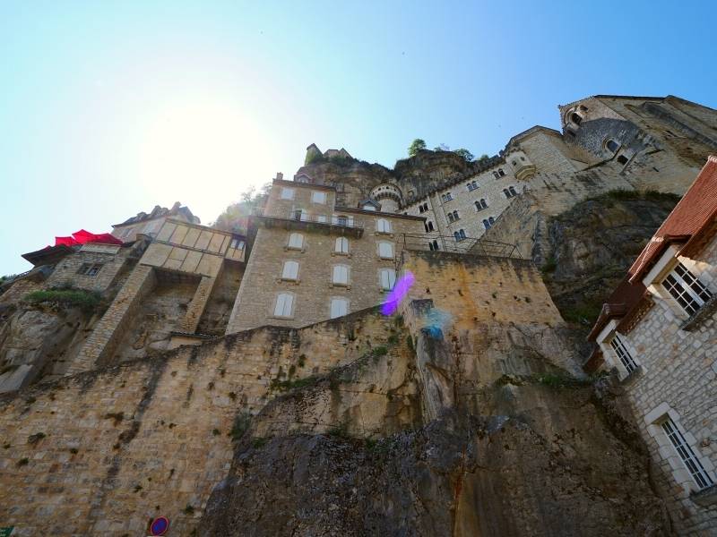 Rocamadour, France - view below Rocamadour's Great Staircase