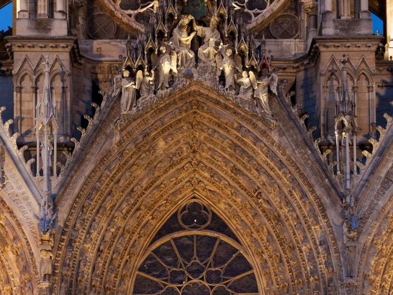 Reims France, Notre Dame Cathedral Tympanum