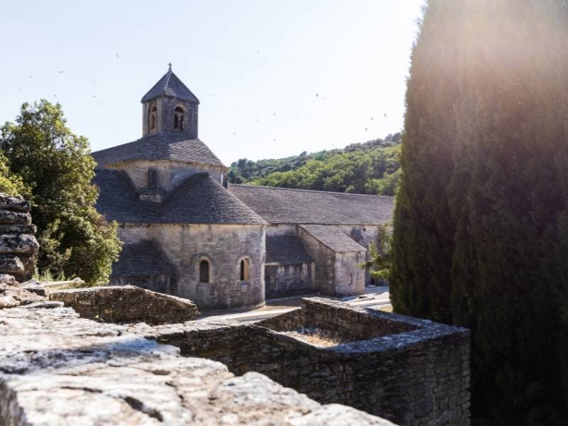 Gordes, France - the view of Senanque Abbey 