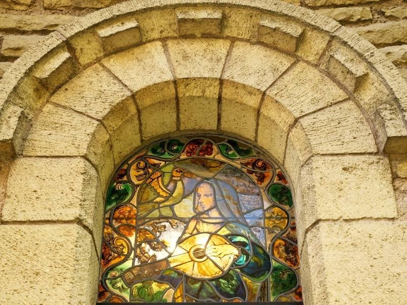 Reims France, Foujita Chapel Stained upper stained glass