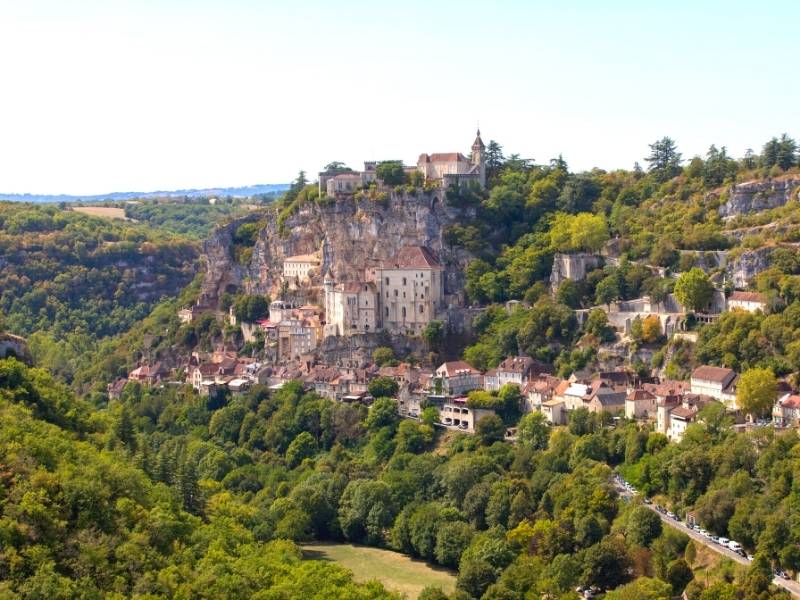 Rocamadour, France - View of Cite Medievale from l'Hospitalet