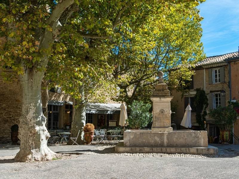 Gordes, France - Fountain in the village square