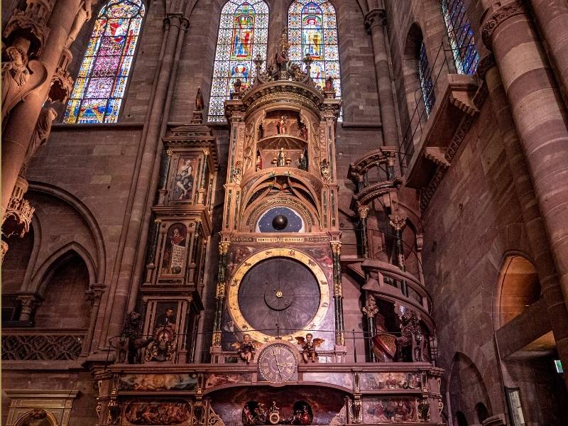 Astronomical clock in the cathedral, Grande île, Strasbourg, France