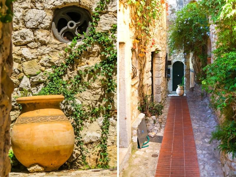 A medieval-style vase in the alleys of Eze Village