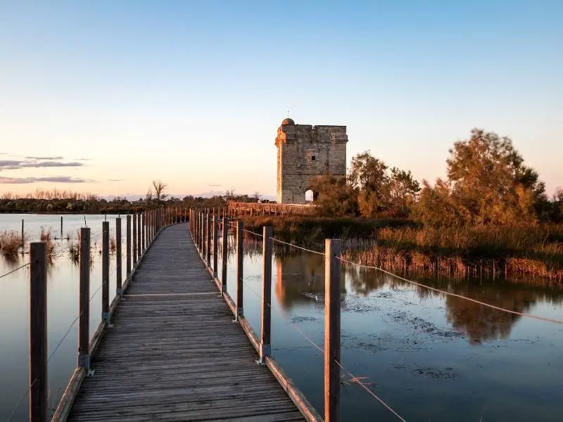Aigues Mortes France, Golden Hour in Carbonierre Tower