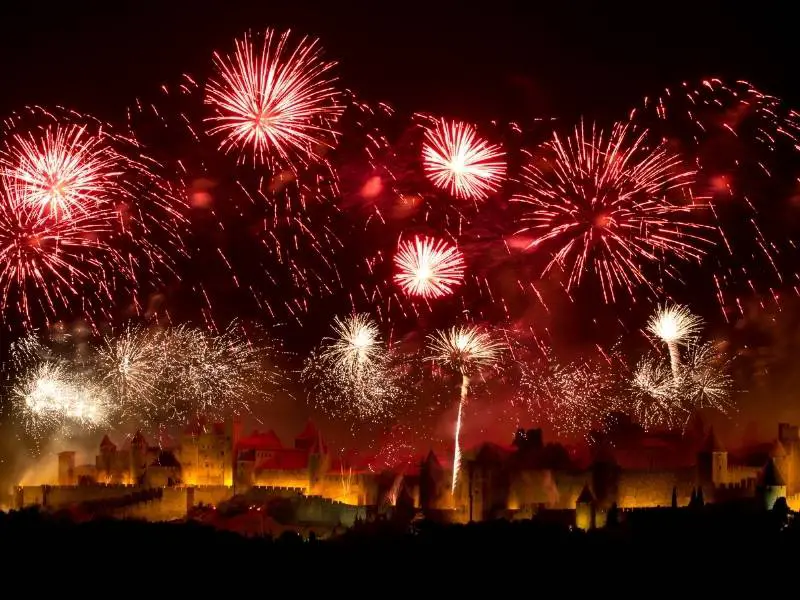 Carcassonne France, Cité de Carcassonne's spectacular fireworks during Bastille Day