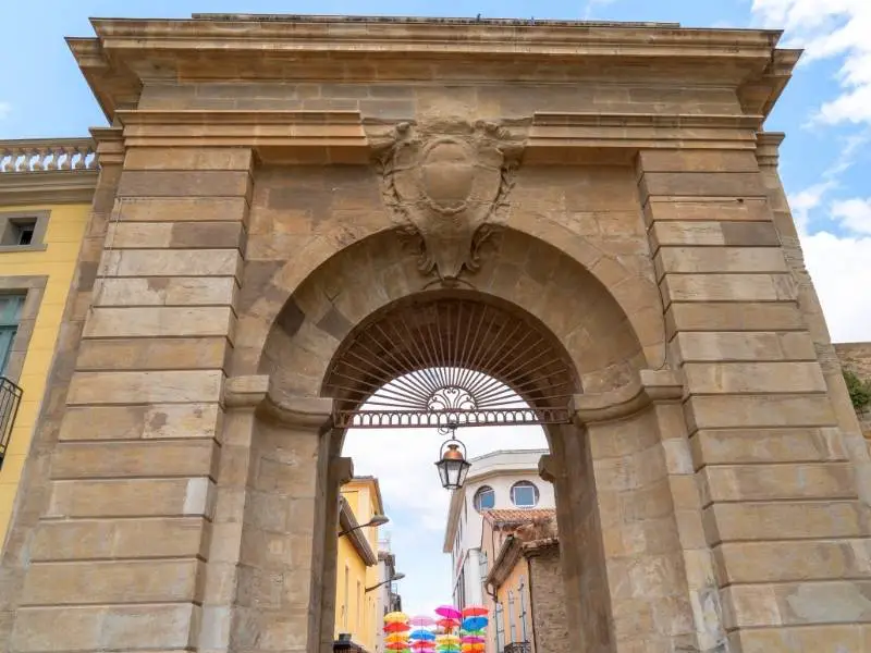 Carcassonne France, Porte de Jacobins in Bastide Saint Louis