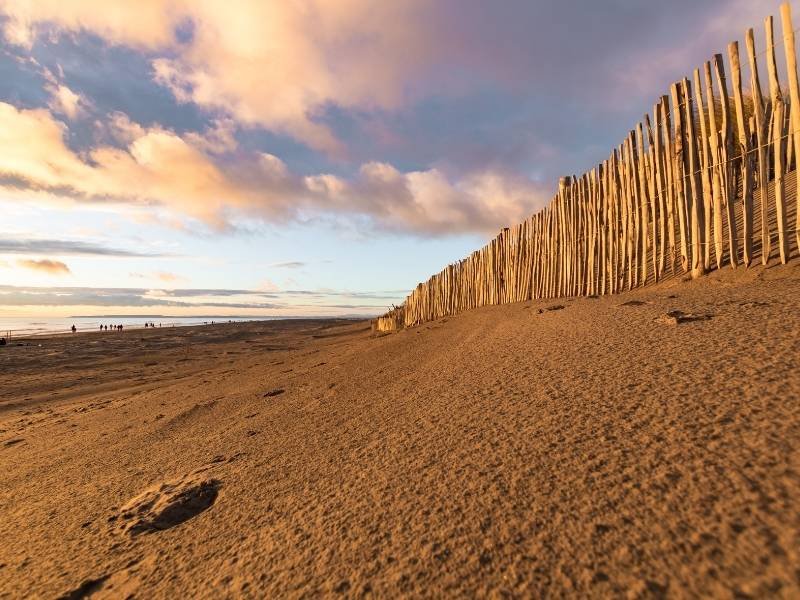 Aigues Mortes France, Instagrammable fence in Espiguette Beach