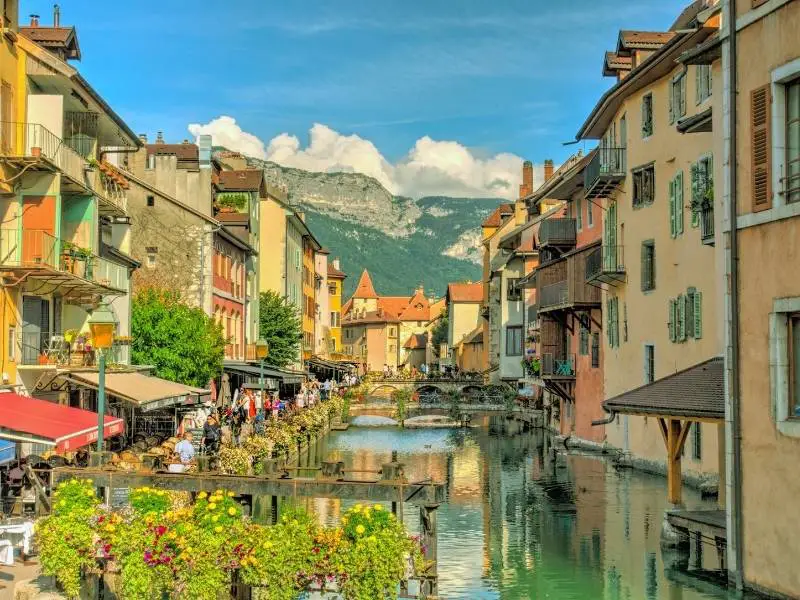 Annecy France, Golden hour in the historic center
