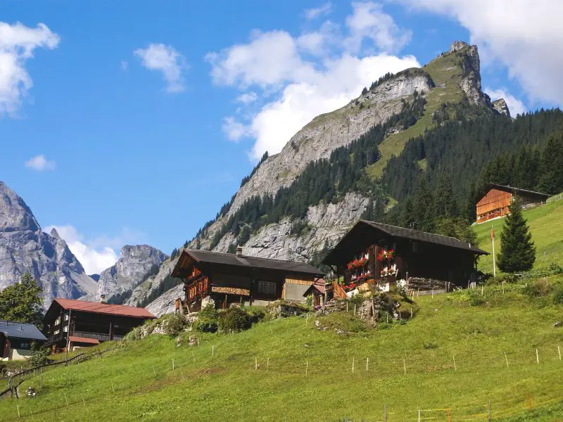 Villages In The Swiss Alps, Gimmelwald