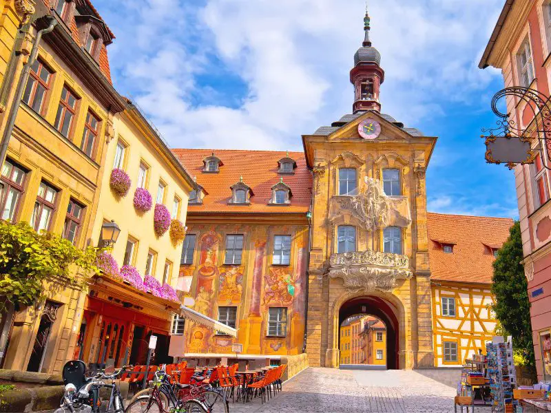 Bamberg Germany, Side View of Old Town Hall