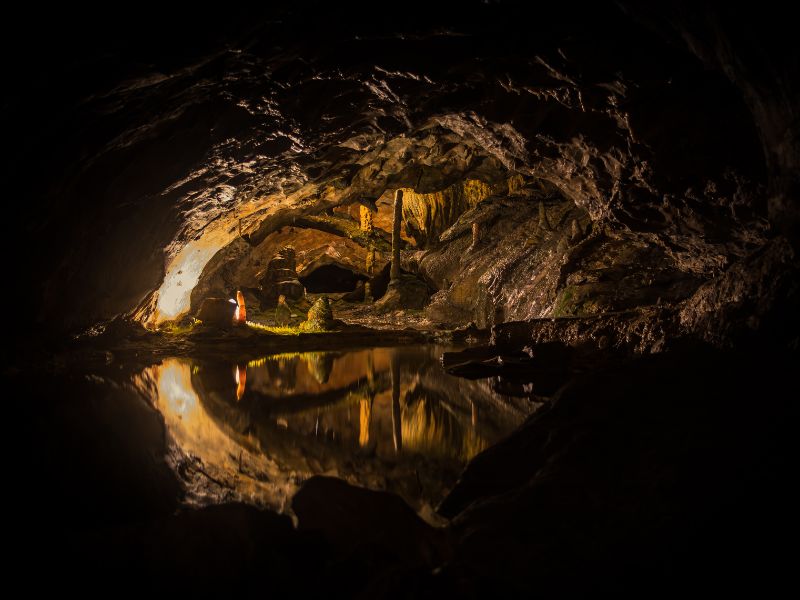 Interlaken Switzerland, inside Saint Beatus Caves
