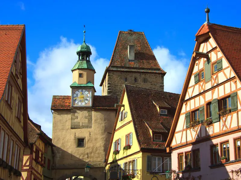 Rothenburg Germany, Pastel Colored Houses
