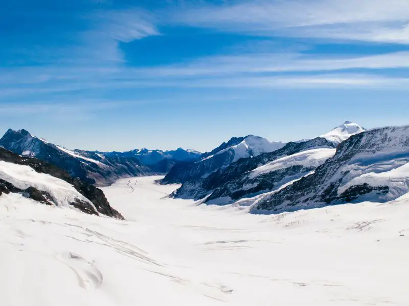 Lauterbrunnen Switzerland, Aletsch Glacier view from Jungfraujoch