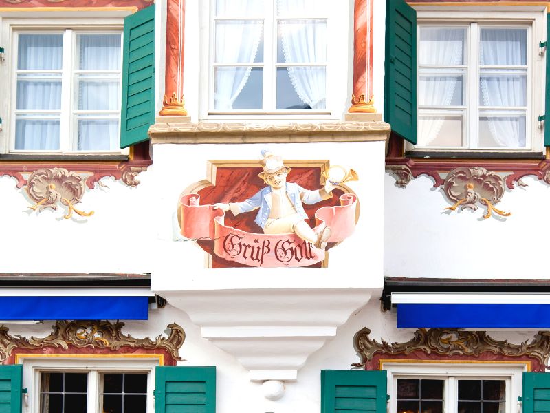 Oberammergau Germany, Murals in the houses
