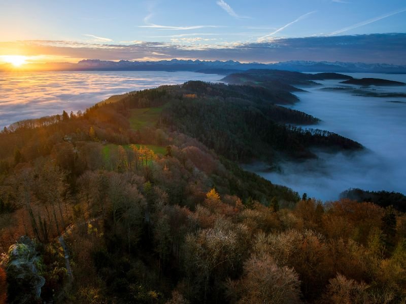 Zurich Switzerland, Sunrise Uetliberg