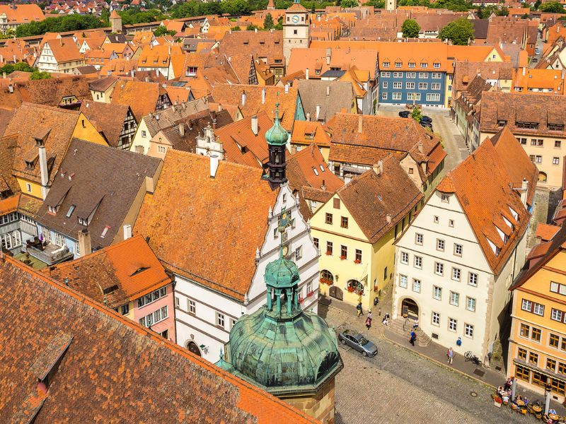 Rothenburg Germany, View from Rathaus's tower