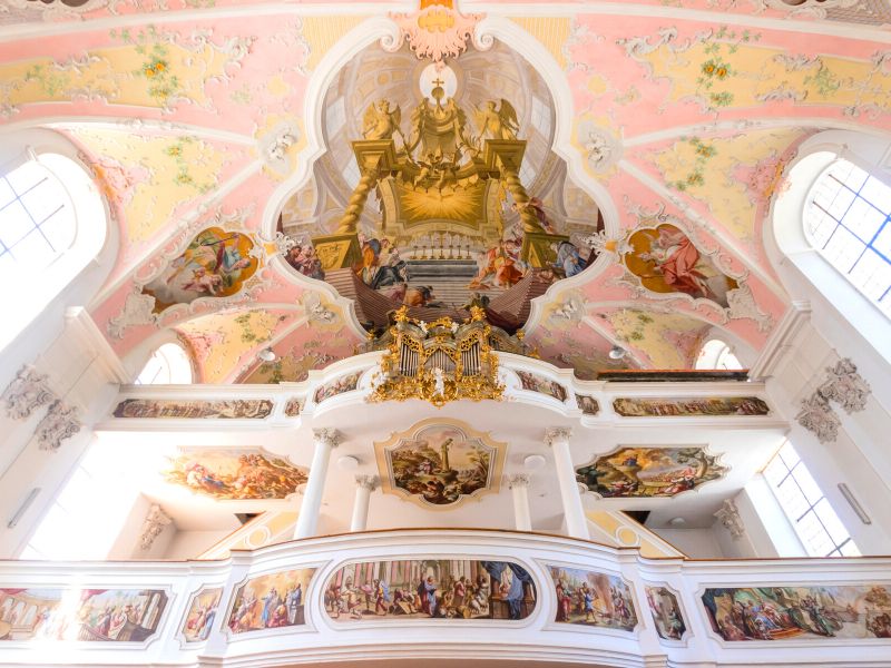 Oberammergau Germany, Beautiful church frescoes and murals