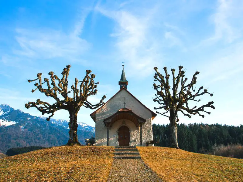 Chapelle de la Motta, Bulle, Gruyere, canton of Fribourg, Switzerland