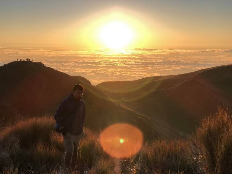 Hiking Mount Pulag, Philippines, Mount Pulag's sunrise in the Grasslands