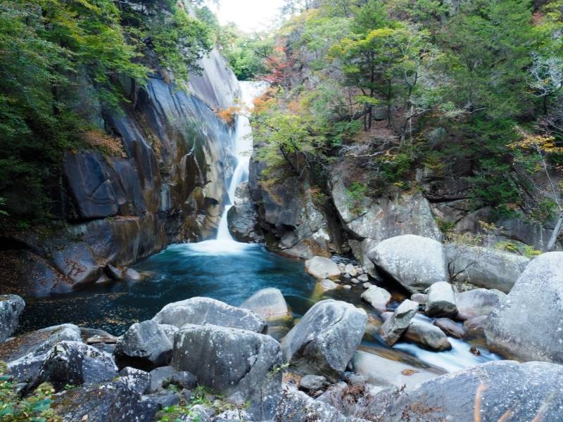 Senga waterfall, Shosenkyo Gorge, Yamanashi, Japan